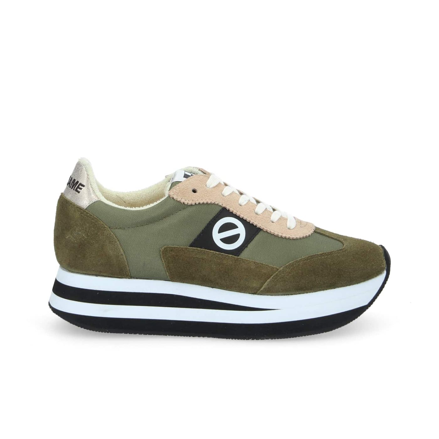 FLEX M JOGGER W  -  SUEDE/NYL/MIMOS  - VERDE OLIVA/DORATO